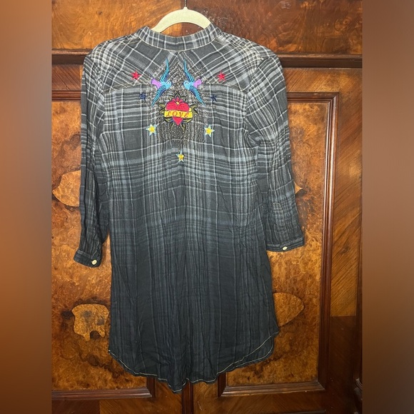 NWT Johnny Was 3J Workshop- Marissa Military Tunic in Shadow Plaid. Size S - Picture 2 of 7